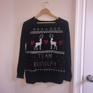 Christmas Rudolf reindeer holiday sweater